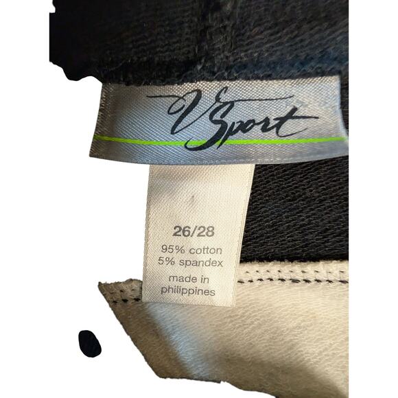 Women's V Sport by Venezia Hoodie Jacket Black White Gold Trim Nautical Sz 28/26 - Picture 4 of 7